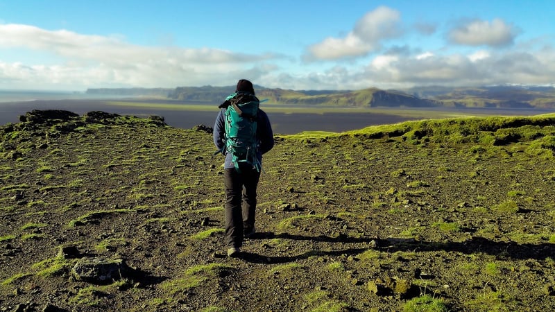 Backpack in nature